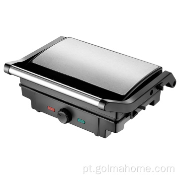 Anbo capa de aço inoxidável grill elétrico sanduíche Press Contato Grill Panini Maker